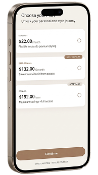 Subscription access app screen